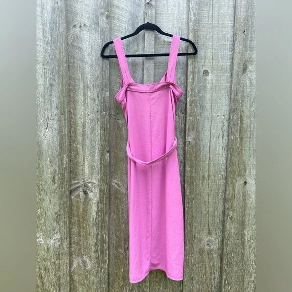 EVERLANE Japanese go weave picnic dress magenta size 2 - Picture 8 of 11